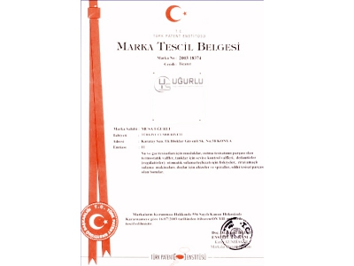 Trademark registration certificate